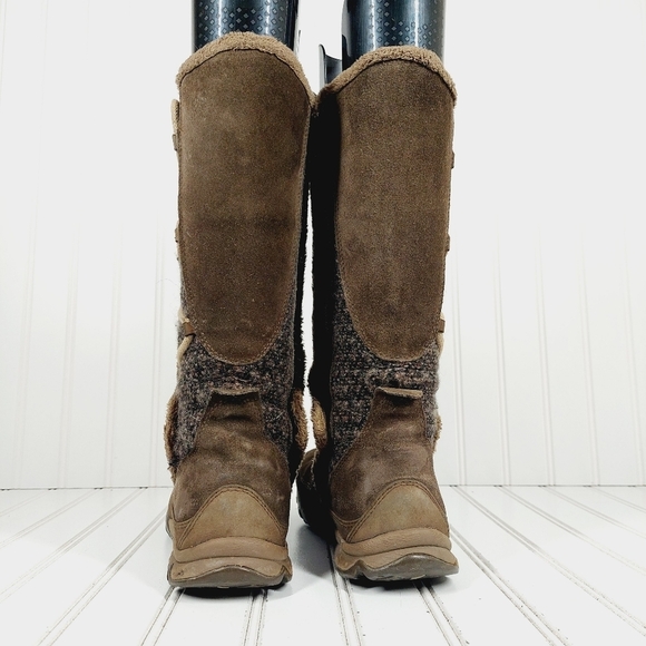 Salomon Women's Emmy Waterproof Suede Winter Boots Thinsulate Brown B542 - Picture 6 of 12